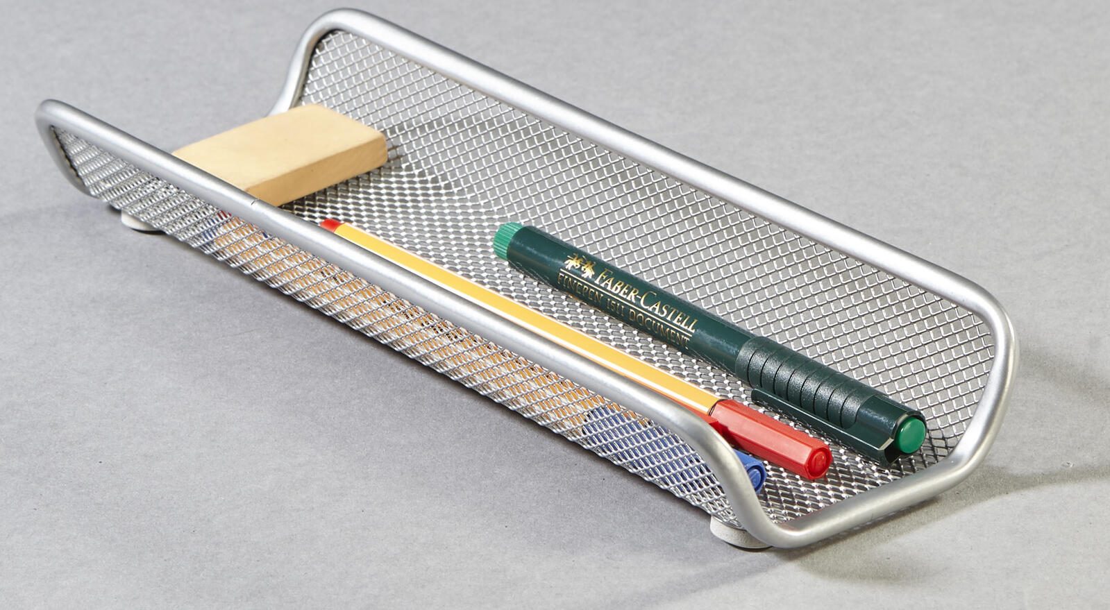Zeller Meshline Stiftablage 25,0 x 9,2 x 3,5 cm alufarben