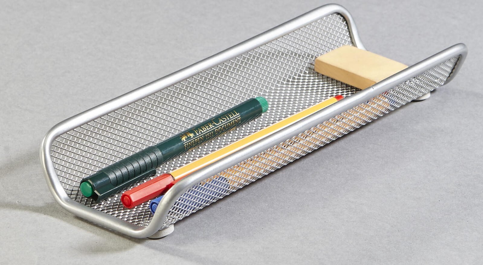 Zeller Meshline Stiftablage 25,0 x 9,2 x 3,5 cm alufarben