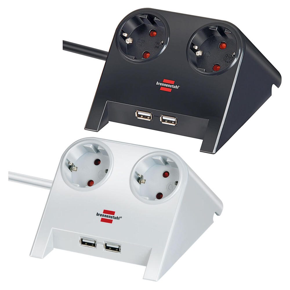 brennenstuhl Tischsteckdose Desktop-Power USB-Charger 1.8 m