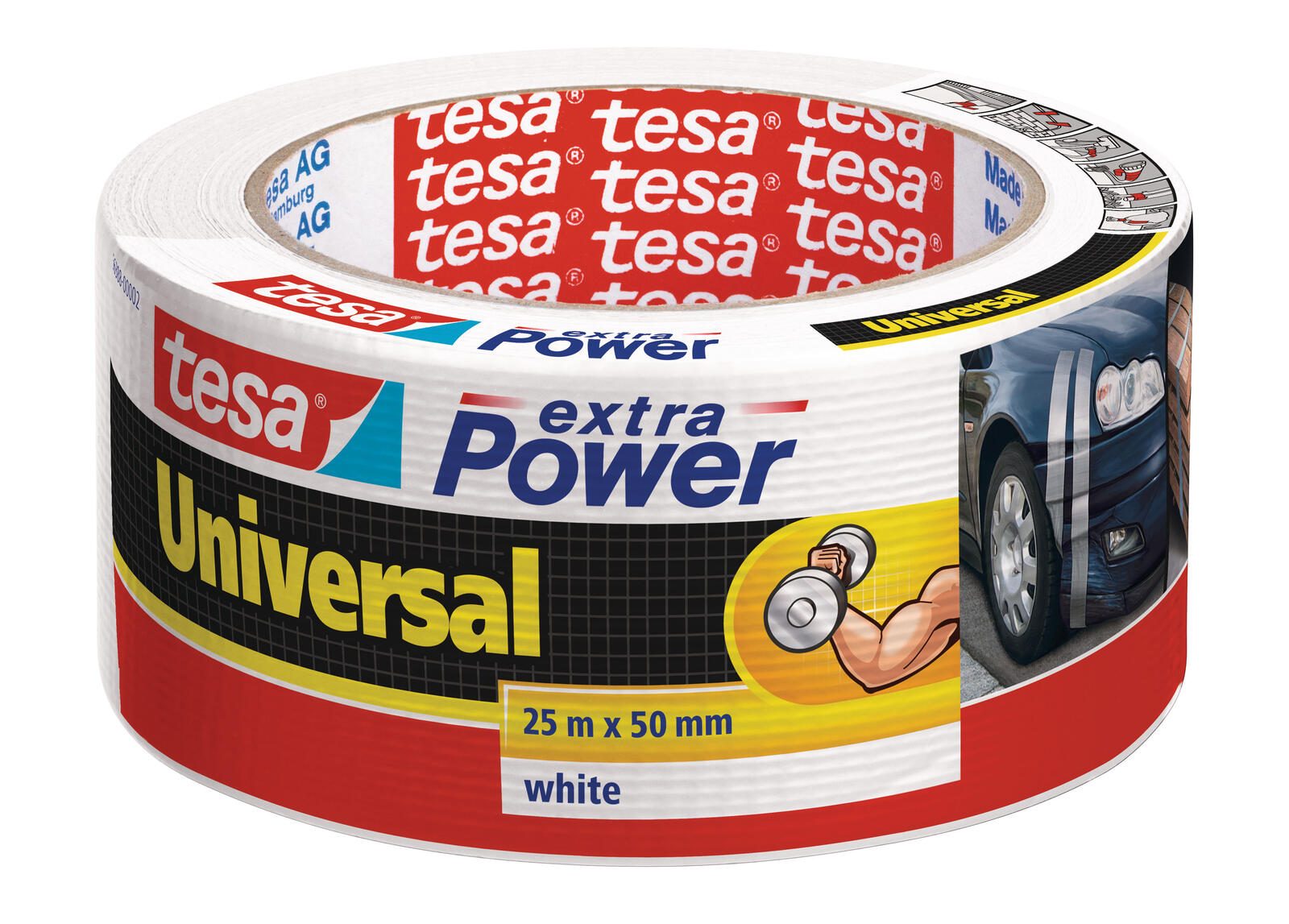 tesa Gewebebänder Universal 50 mm x 25 m weiß