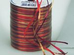 PRÄSENT Geschenkband Raffia-Pearl 3 mm x 50 m rot/gold