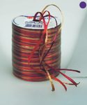 PRÄSENT Geschenkband Raffia-Pearl 3 mm x 50 m rot/gold