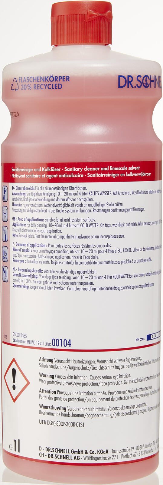 Dr. Schnell Badreiniger Milizid 1,0 l