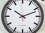 PEWETA Funkwanduhr Bahnhof Ø 30 cm schwarz