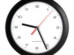 PEWETA Funkwanduhr Design Ø 25 cm schwarz