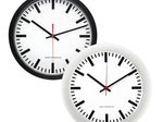 PEWETA Funkwanduhr Bahnhof Ø 30 cm silber