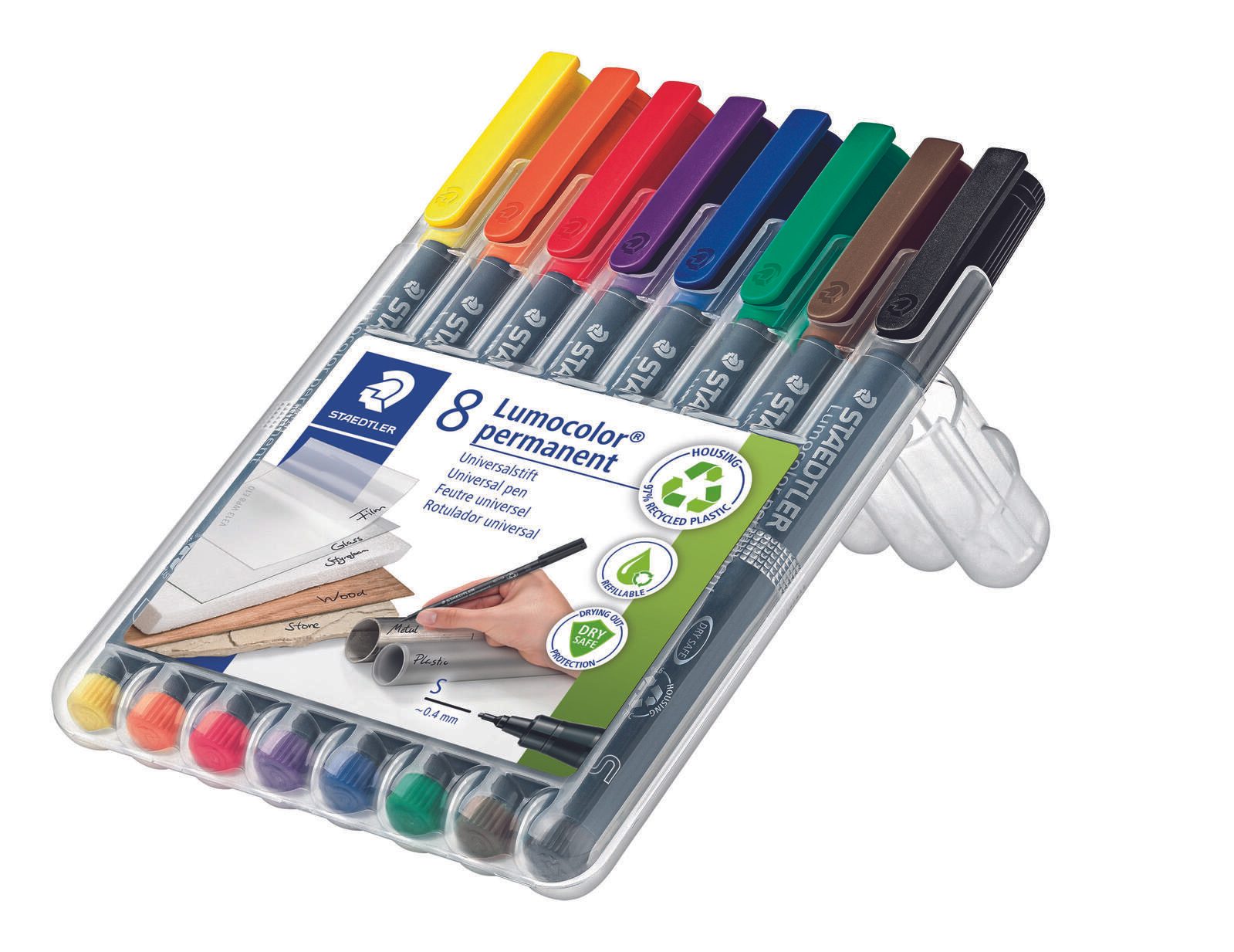 STAEDTLER Lumocolor Folienstifte-Set 0.4 mm Mehrfarbig