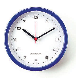 PEWETA Funkwanduhr Design Ø 25 cm blau