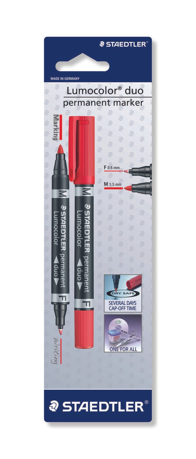 STAEDTLER Lumocolor duo Permanentmarker 0.6 - 1.5 mm Rot