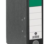 Grüner Balken Ordner schwarz marmoriert DIN A4 8,0 cm