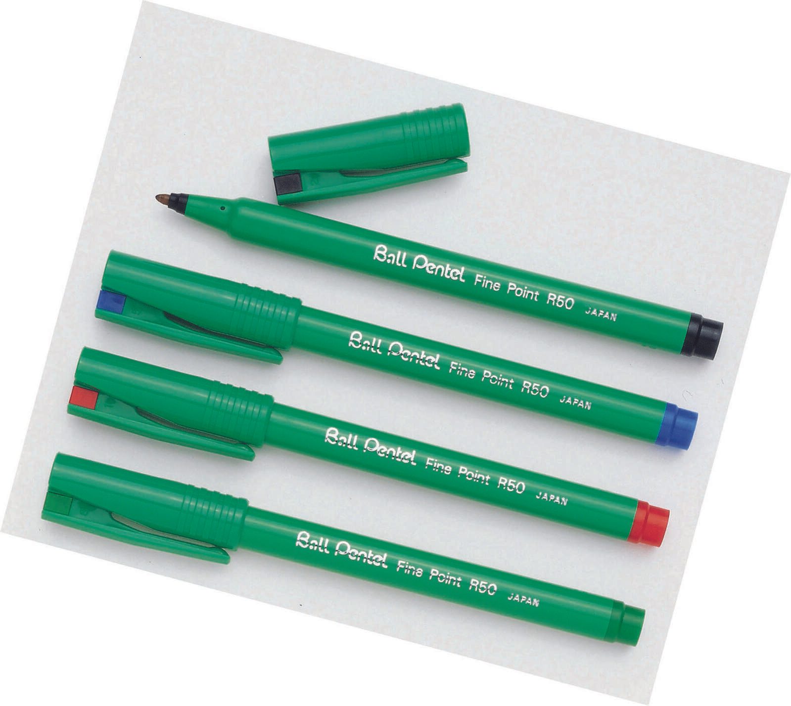Pentel Ball R50 Tintenroller 0.4 mm Schwarz