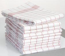 Dyckhoff Karo Geschirrtücher 50 cm  x 70 cm rot