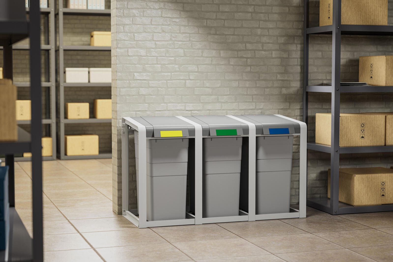 Hailo Mülleimer 38,0 l signalgrau