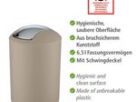 WENKO Kosmetikeimer 6,5 l taupe
