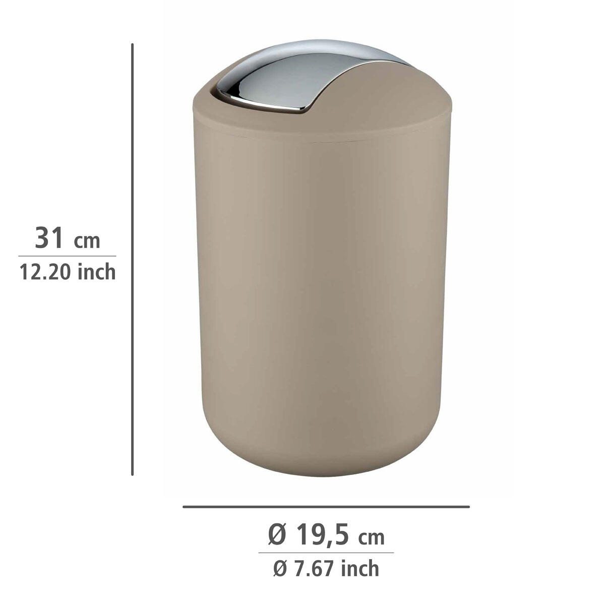 WENKO Kosmetikeimer 6,5 l taupe
