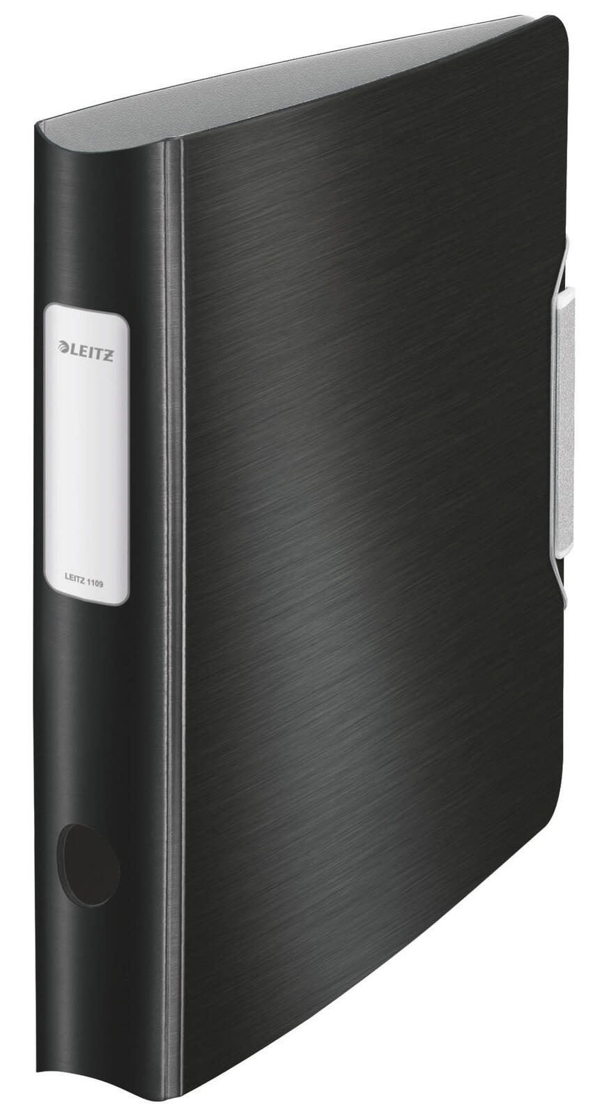 LEITZ Ordner Rückenbreite 6.5 cm DIN A4 Kunststoff satin schwarz