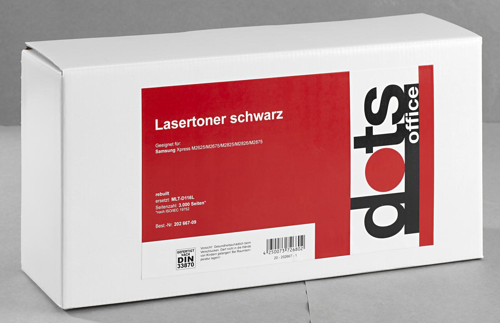 dots Toner kompatibel zu SAMSUNG MLT-D116L (SU828A) schwarz