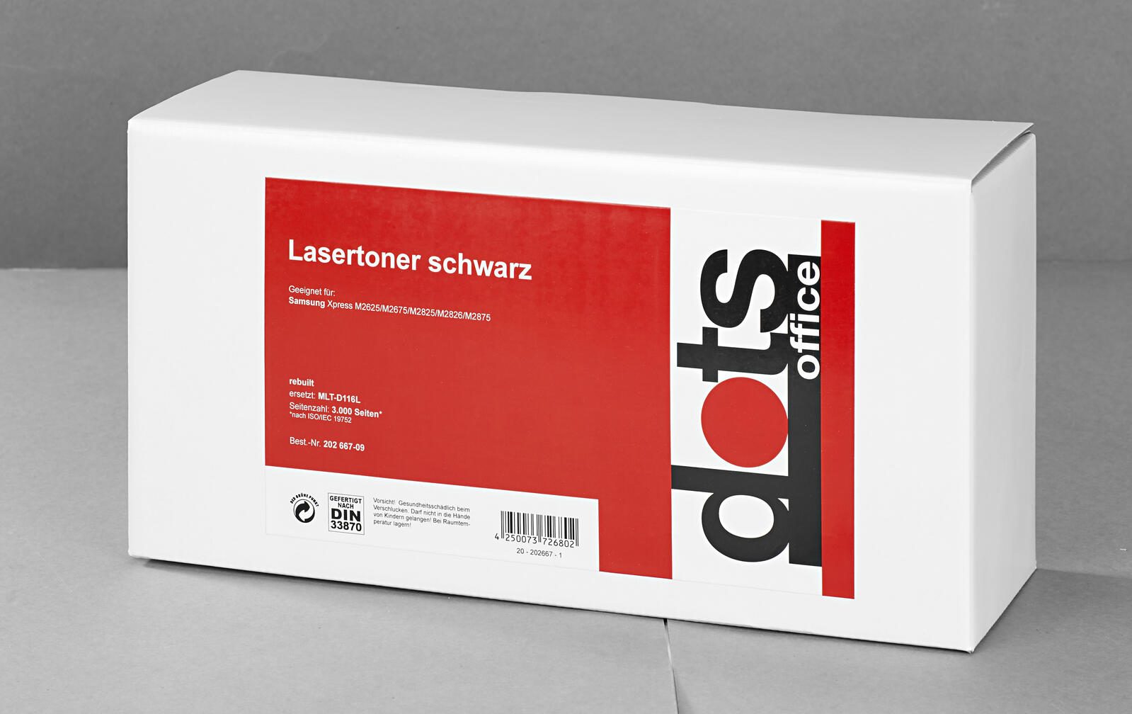 dots Toner kompatibel zu SAMSUNG MLT-D116L (SU828A) schwarz
