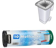 PAPSTAR Müllbeutel 140,0 l schwarz