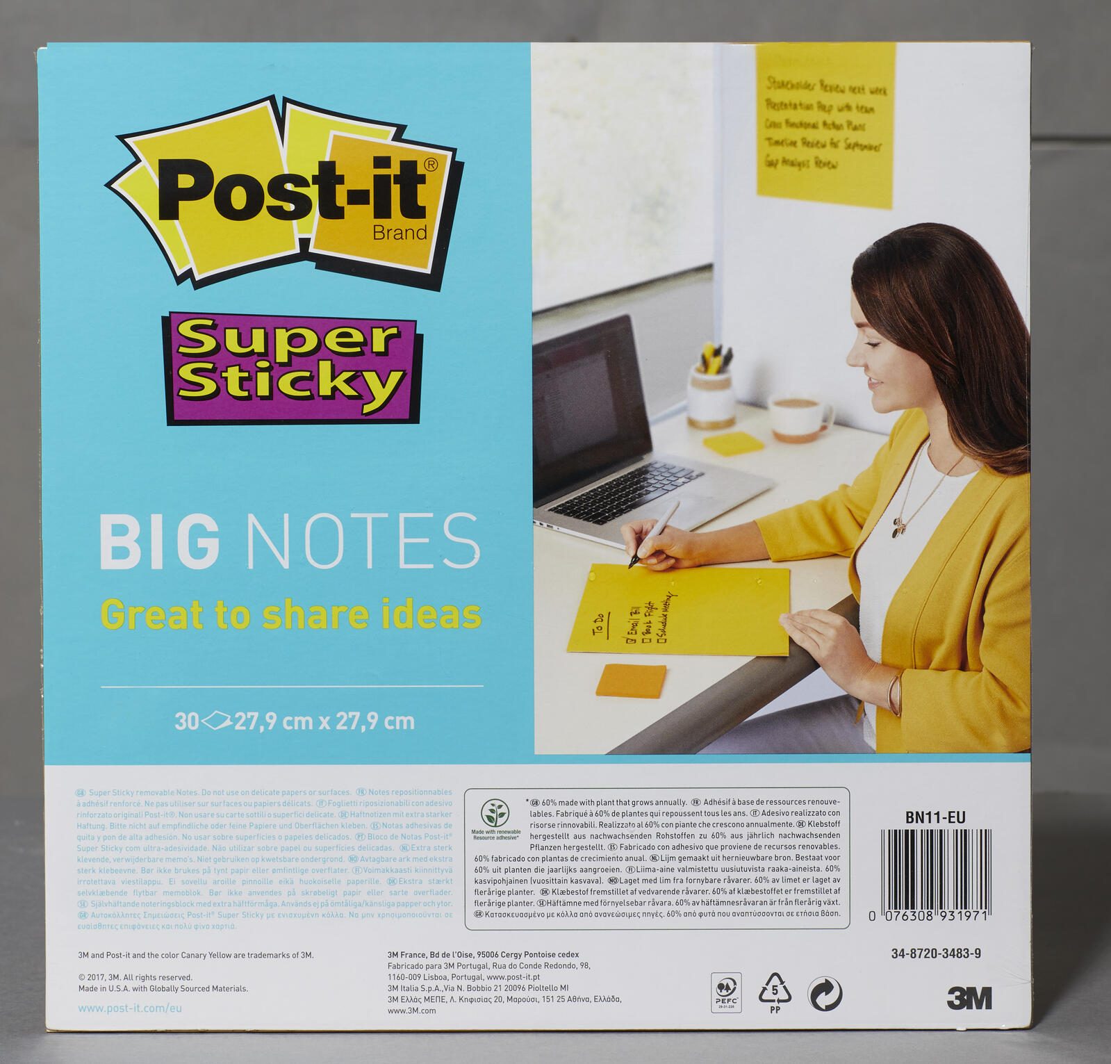 Post-it® Jumbo-Haftnotizen 27,9 x 27,9 cm