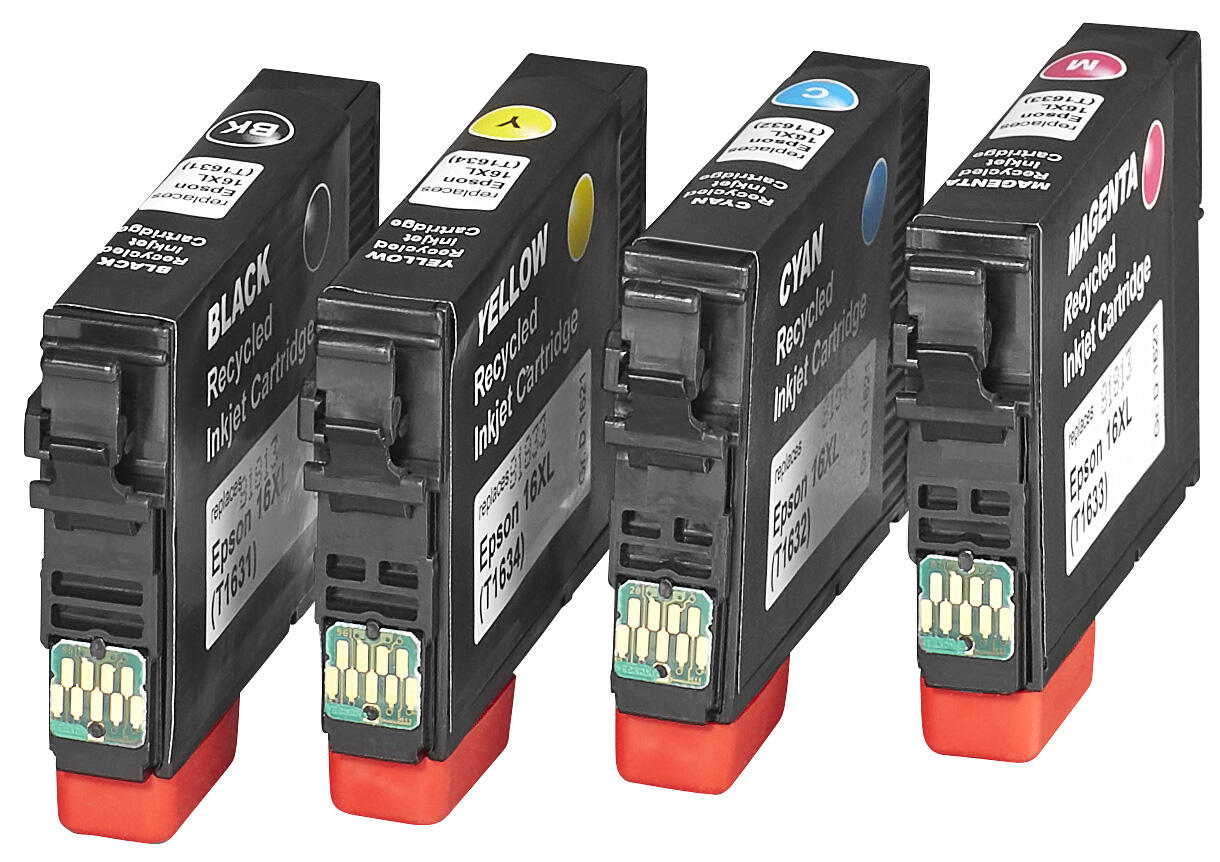 dots Druckerpatronen kompatibel zu EPSON T1636XL, 4er-Set schwarz, cyan, magenta, gelb