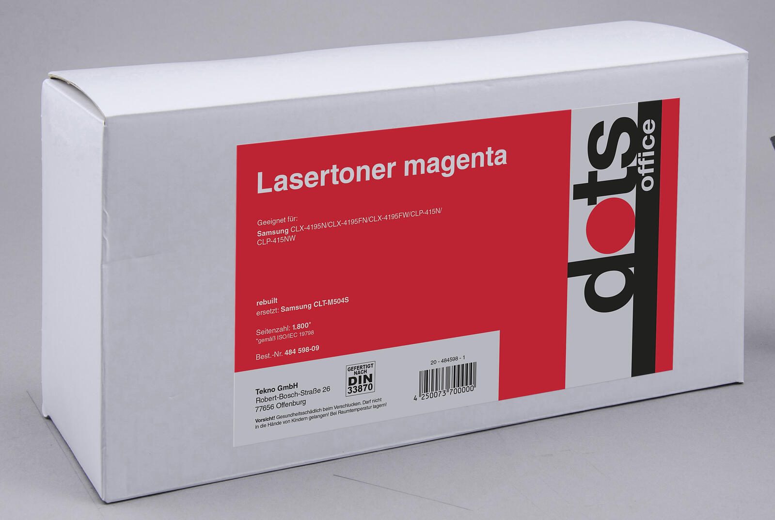 dots Toner kompatibel zu SAMSUNG CLT-M504s (SU292A) magenta