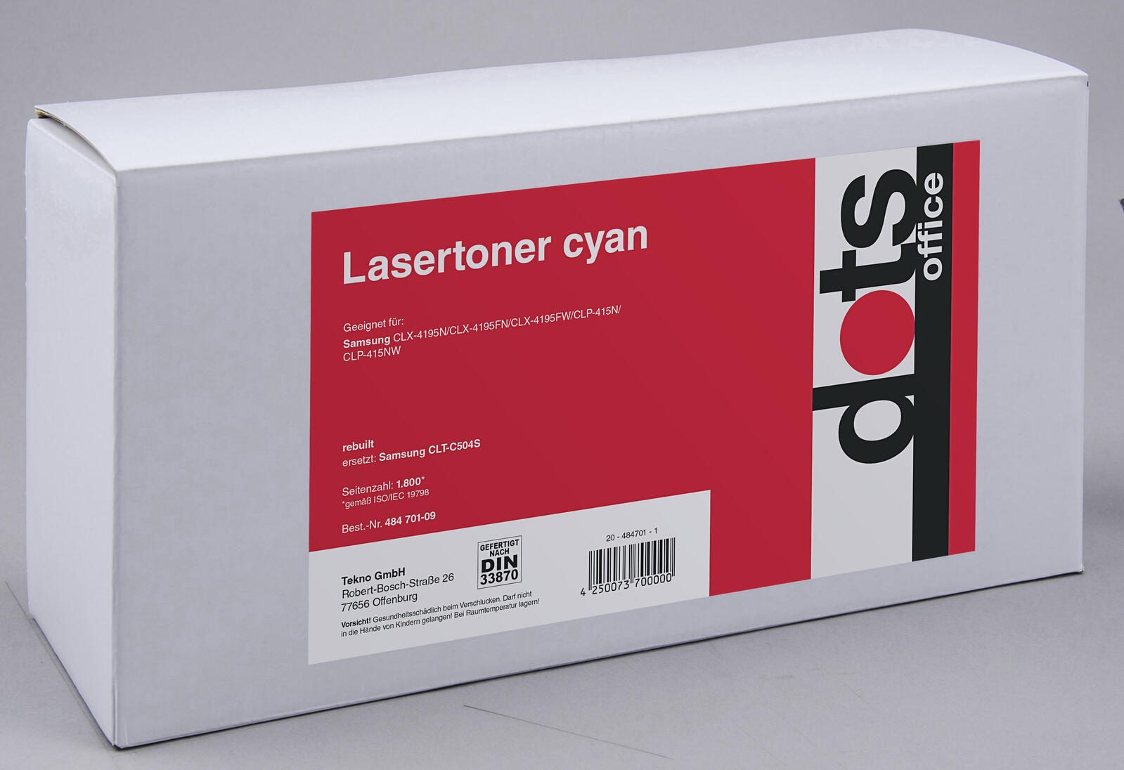 dots Toner kompatibel zu SAMSUNG CLT-C504s (SU025A) cyan