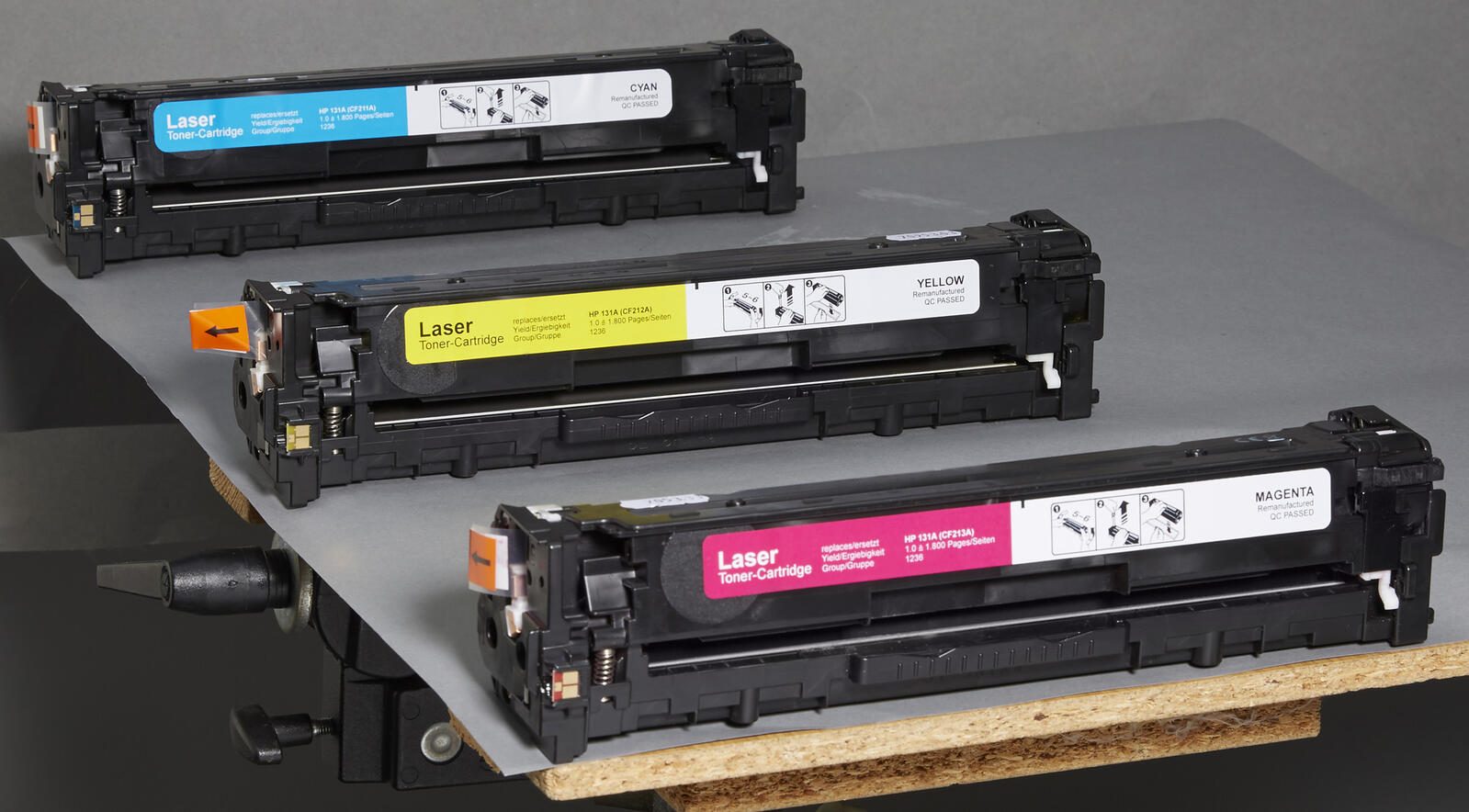 dots Toner kompatibel zu HP 131A; Canon 731(U0SL1AM; 6271B002/6270B002/6269B002), 3er-Set cyan, magenta, gelb