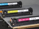 dots Toner kompatibel zu HP 131A; Canon 731(U0SL1AM; 6271B002/6270B002/6269B002), 3er-Set cyan, magenta, gelb