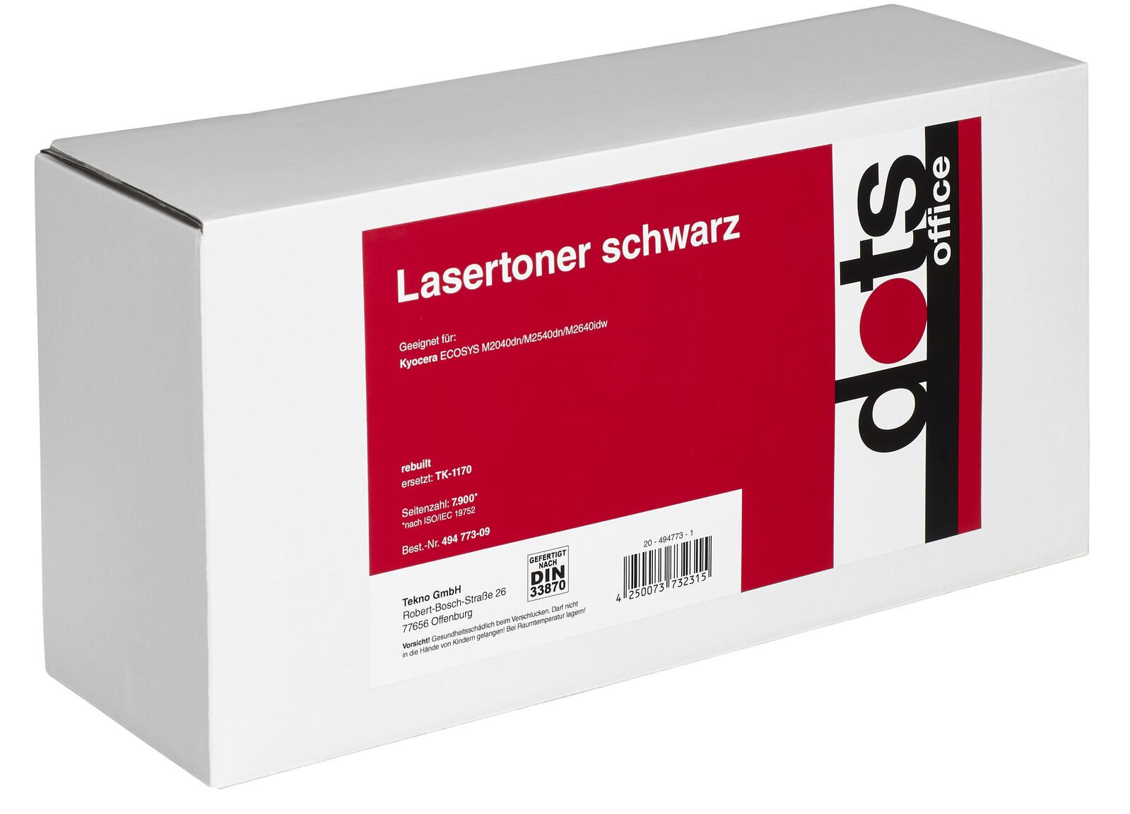 dots Toner kompatibel zu KYOCERA TK-1170 schwarz