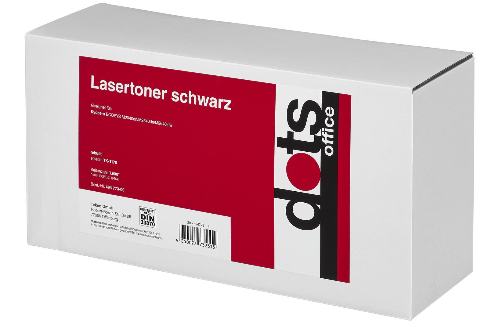 dots Toner kompatibel zu KYOCERA TK-1170 schwarz