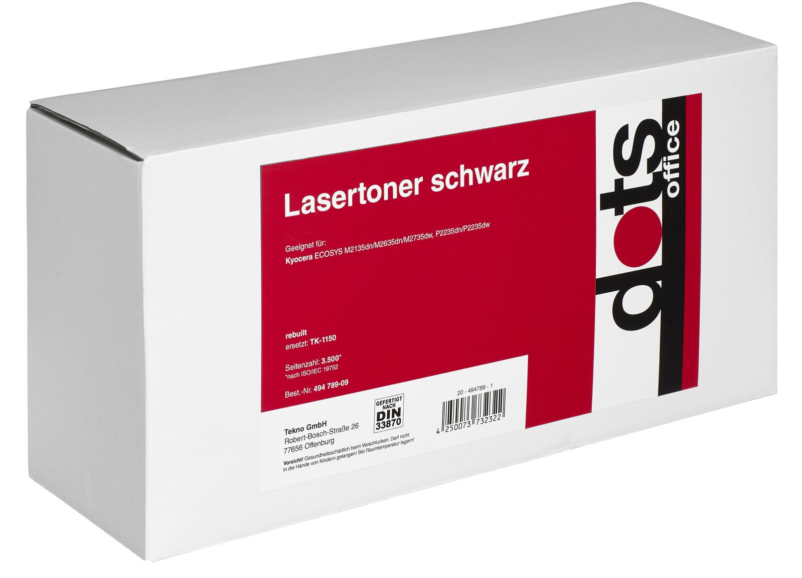 dots Toner kompatibel zu KYOCERA TK-1150 schwarz