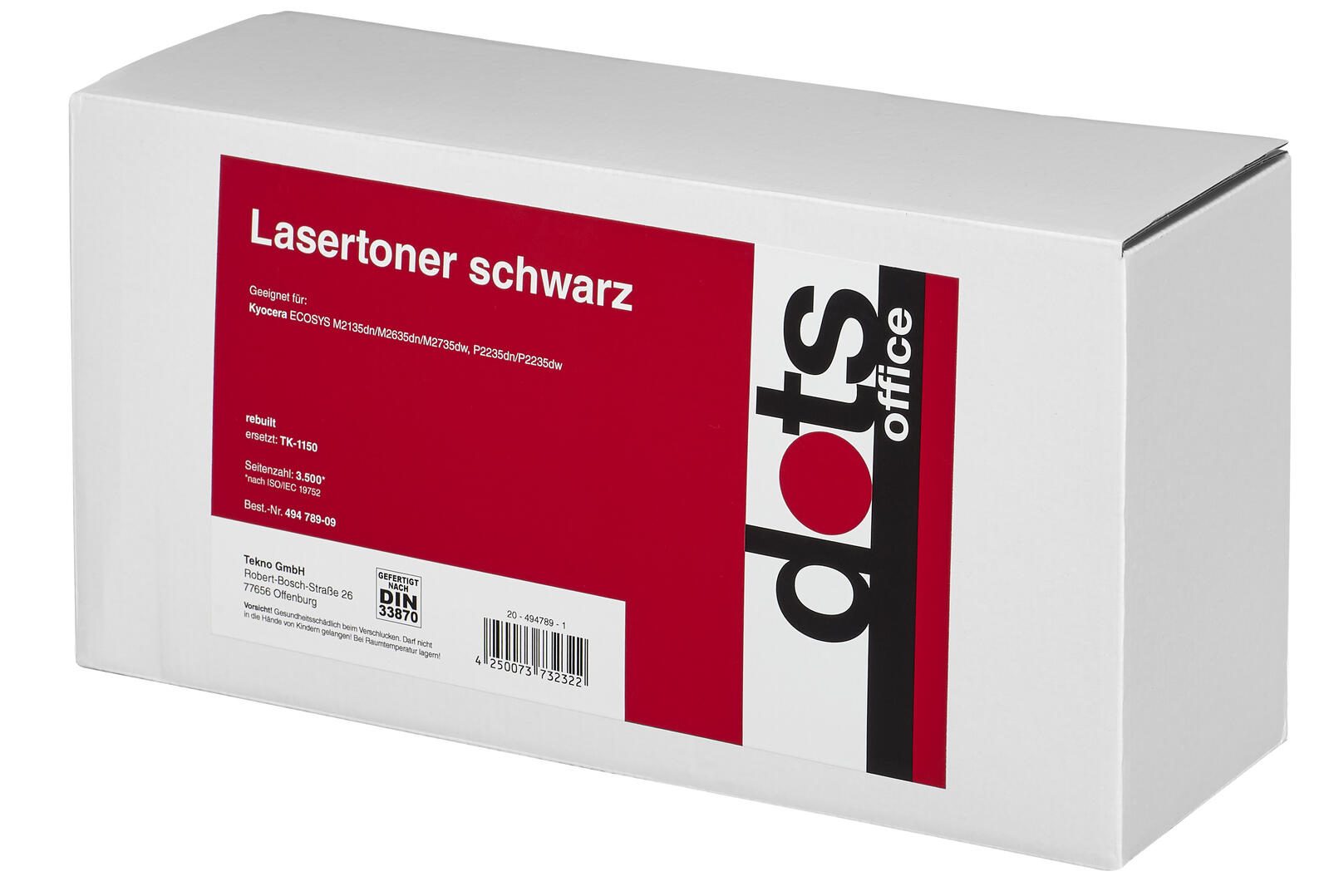 dots Toner kompatibel zu KYOCERA TK-1150 schwarz