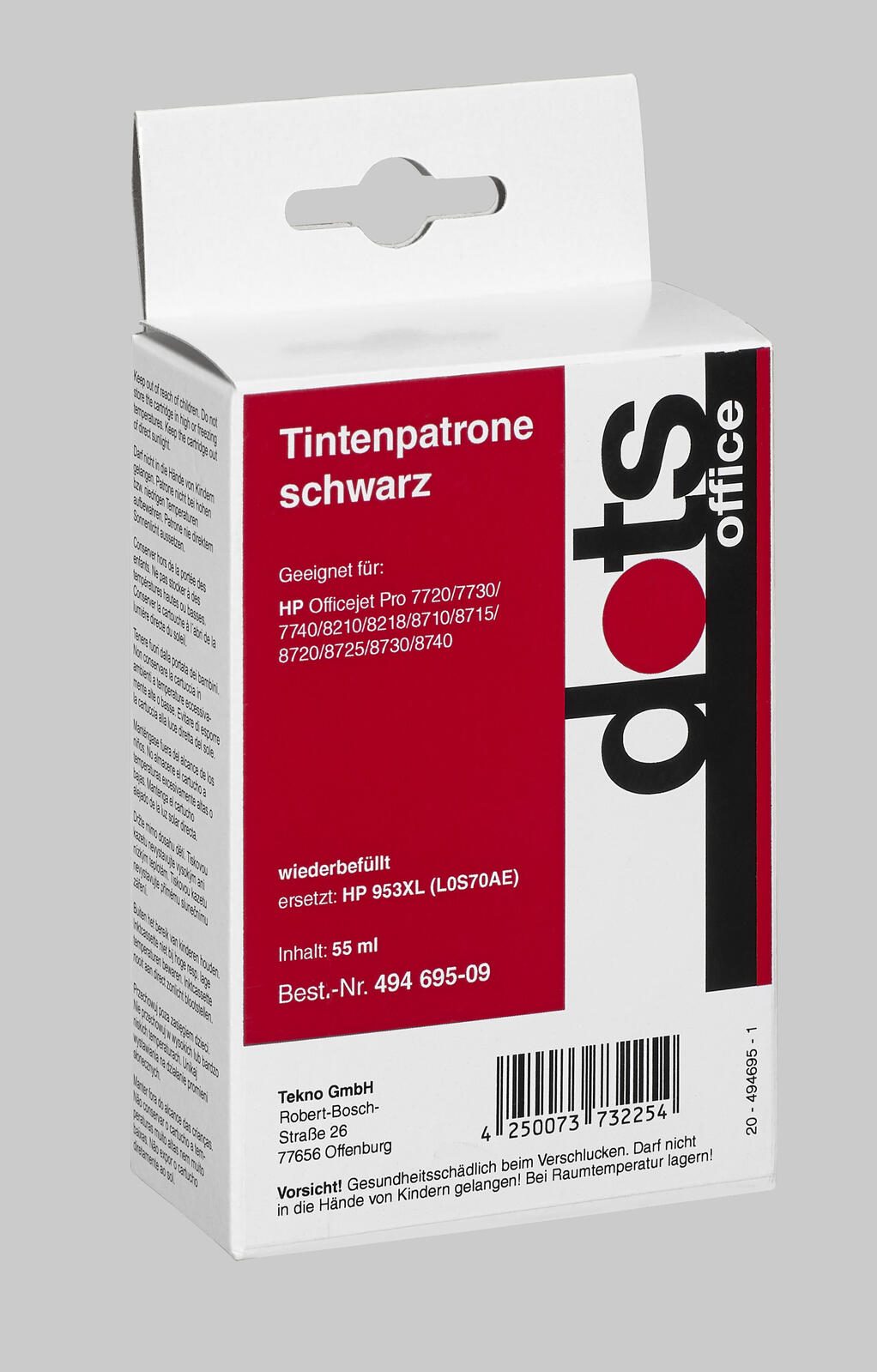 dots Druckerpatrone kompatibel zu HP 953XL (L0S70AE) schwarz