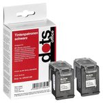 dots Druckerpatronen kompatibel zu HP 301XL (D8J45AE), 2er-Set schwarz