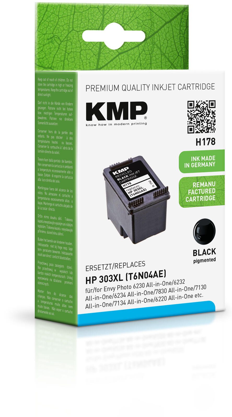 KMP Druckerpatrone H178 schwarz kompatibel zu HP 303XL (T6N04AE)
