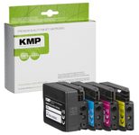 KMP Druckerpatronen H174V schwarz, cyan, magenta, gelb kompatibel zu HP 932XL/933XL (C2P42AE), 4er-Set