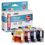 edding Druckerpatronen EDD-550 schwarz, cyan, magenta, gelb kompatibel zu brother LC-223BK/C/M/Y, 4er-Set