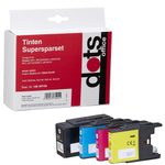 dots Druckerpatronen kompatibel zu brother LC-1280XLVALBP, 4er-Set schwarz, cyan, magenta, gelb