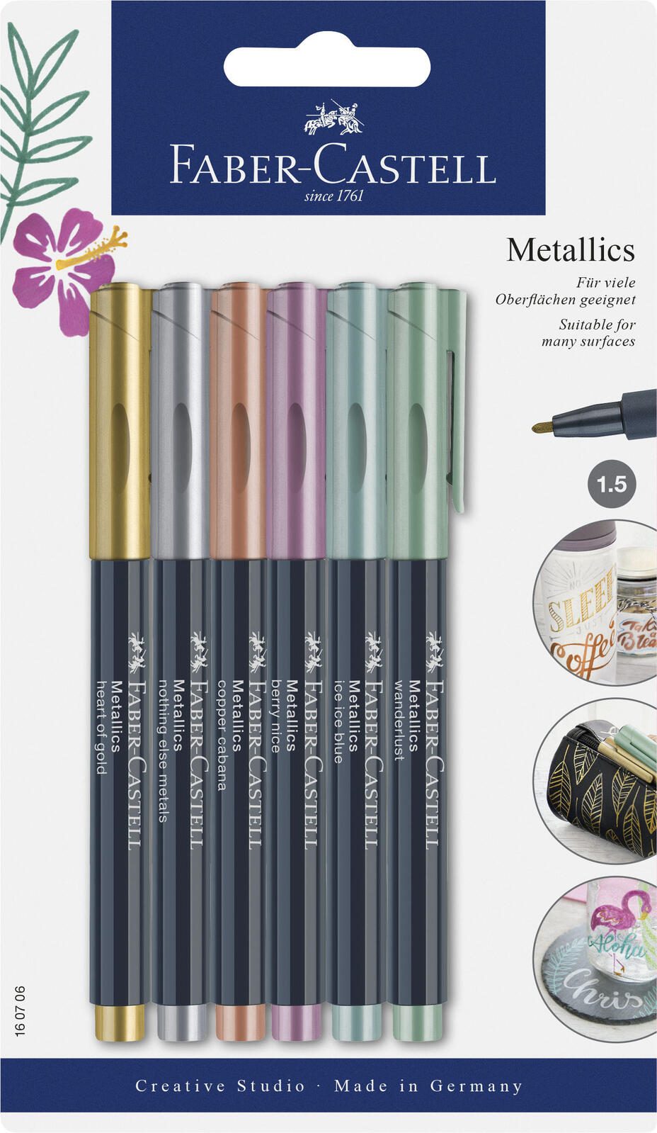 FABER-CASTELL Permanentmarker 1.5 mm Mehrfarbig