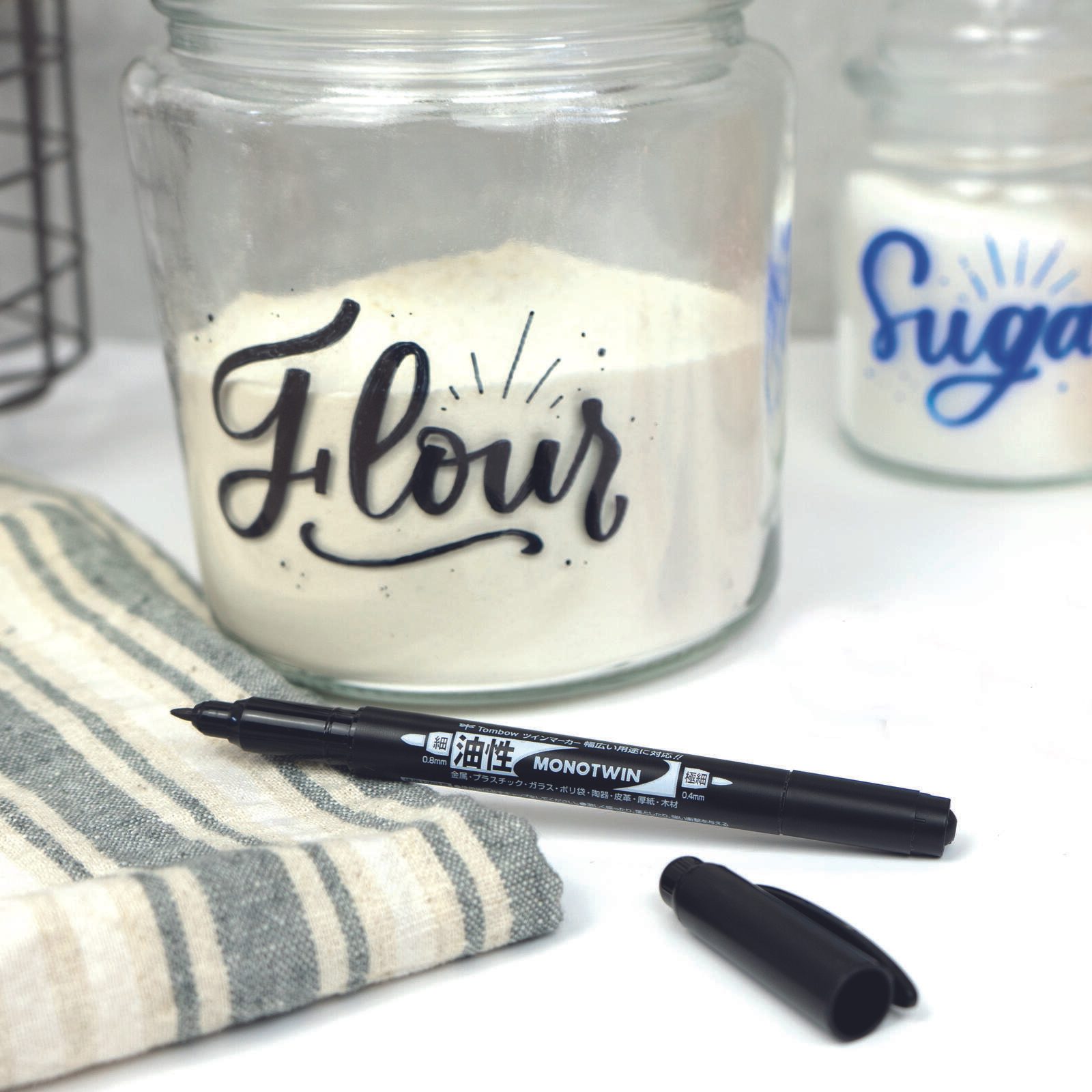 Tombow Permanentmarker-Set 0.4 - 0.8 mm Schwarz
