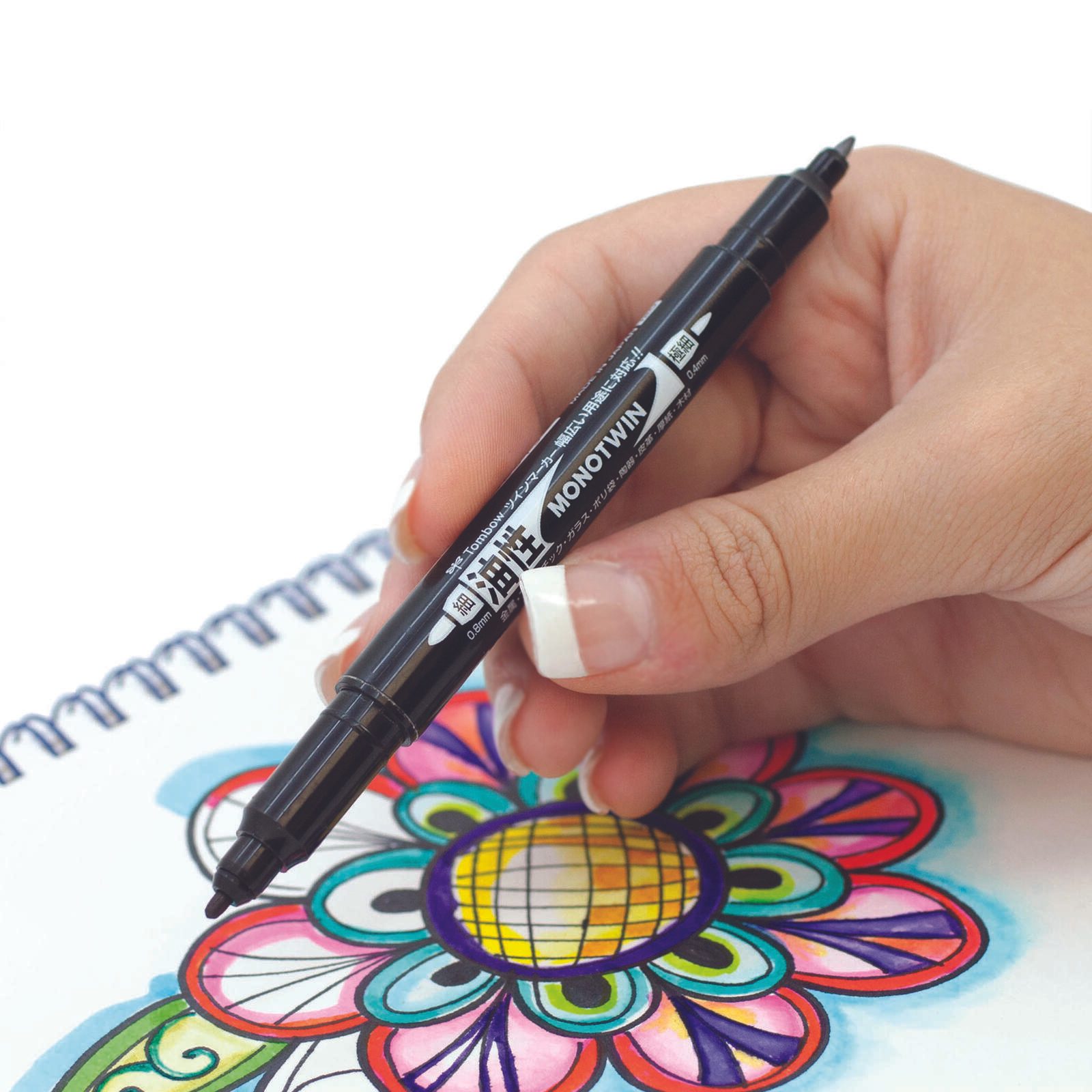 Tombow Permanentmarker-Set 0.4 - 0.8 mm Schwarz