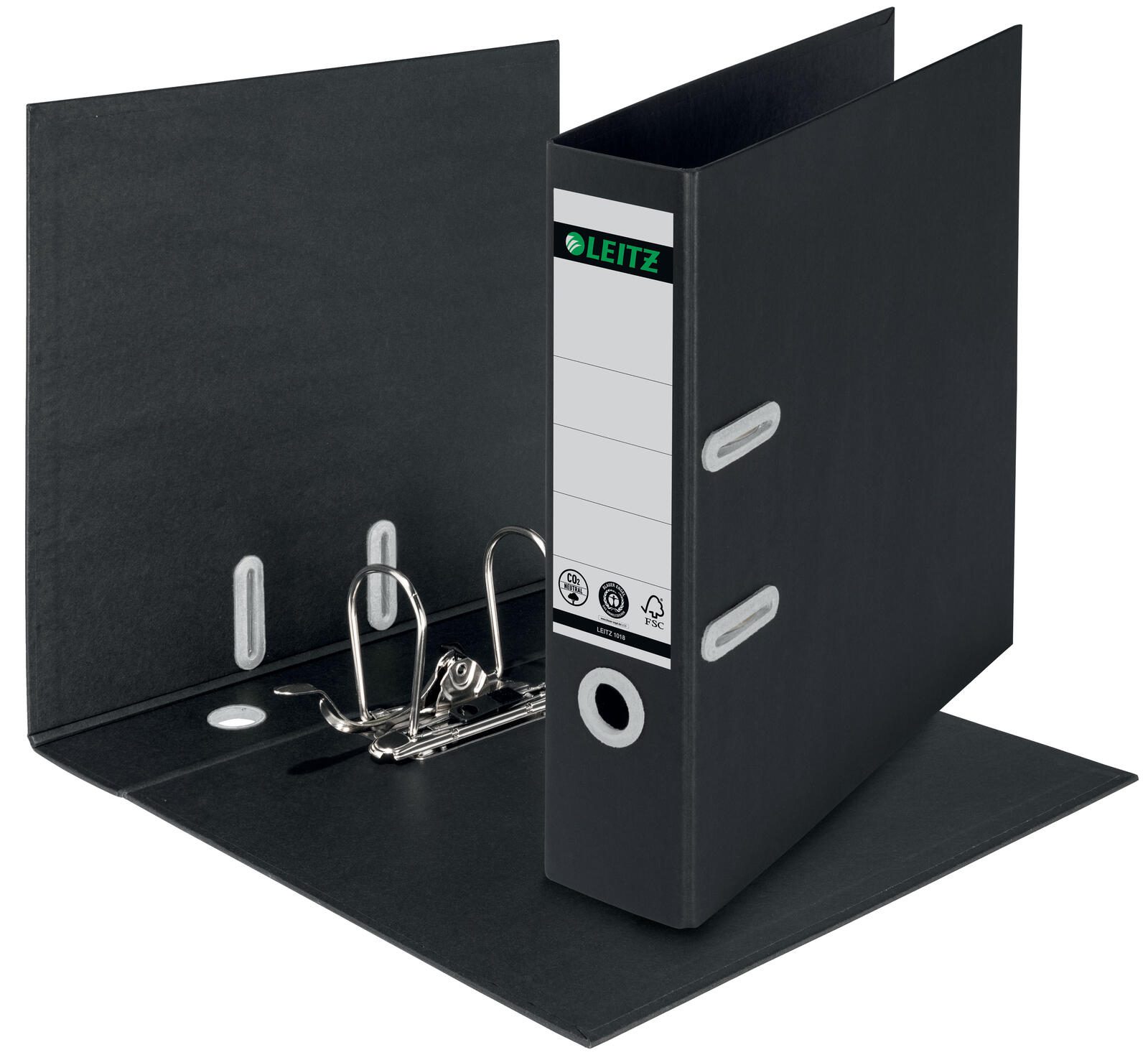 LEITZ Ordner Rückenbreite 8 cm DIN A4 Karton schwarz