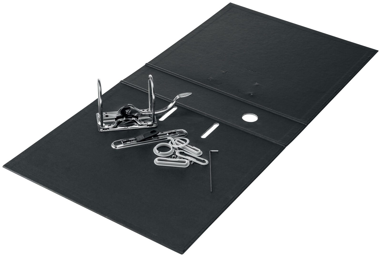 LEITZ Ordner Rückenbreite 8 cm DIN A4 Karton schwarz