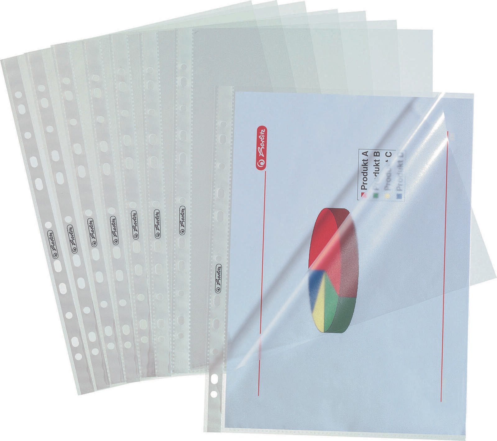herlitz Prospekthüllen DIN A4 0.05 mm transparent