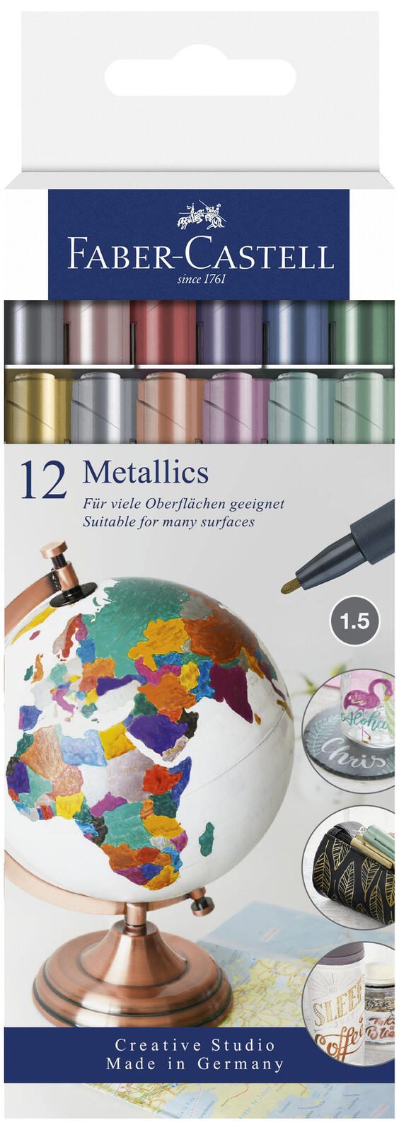 FABER-CASTELL Permanentmarker 1.5 mm Mehrfarbig