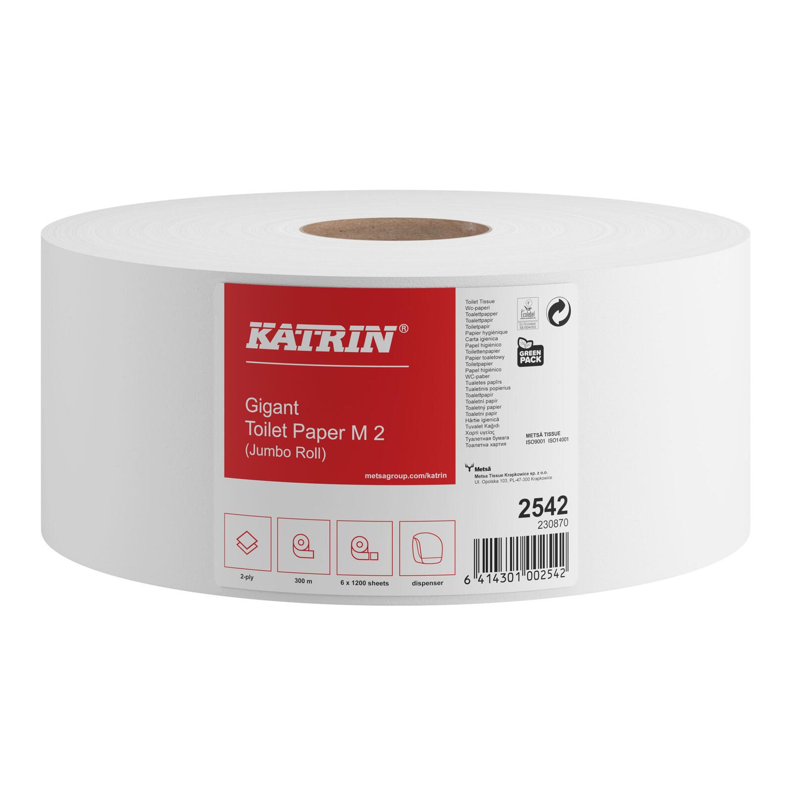 KATRIN Jumbo-Toilettenpapier 2-lagig