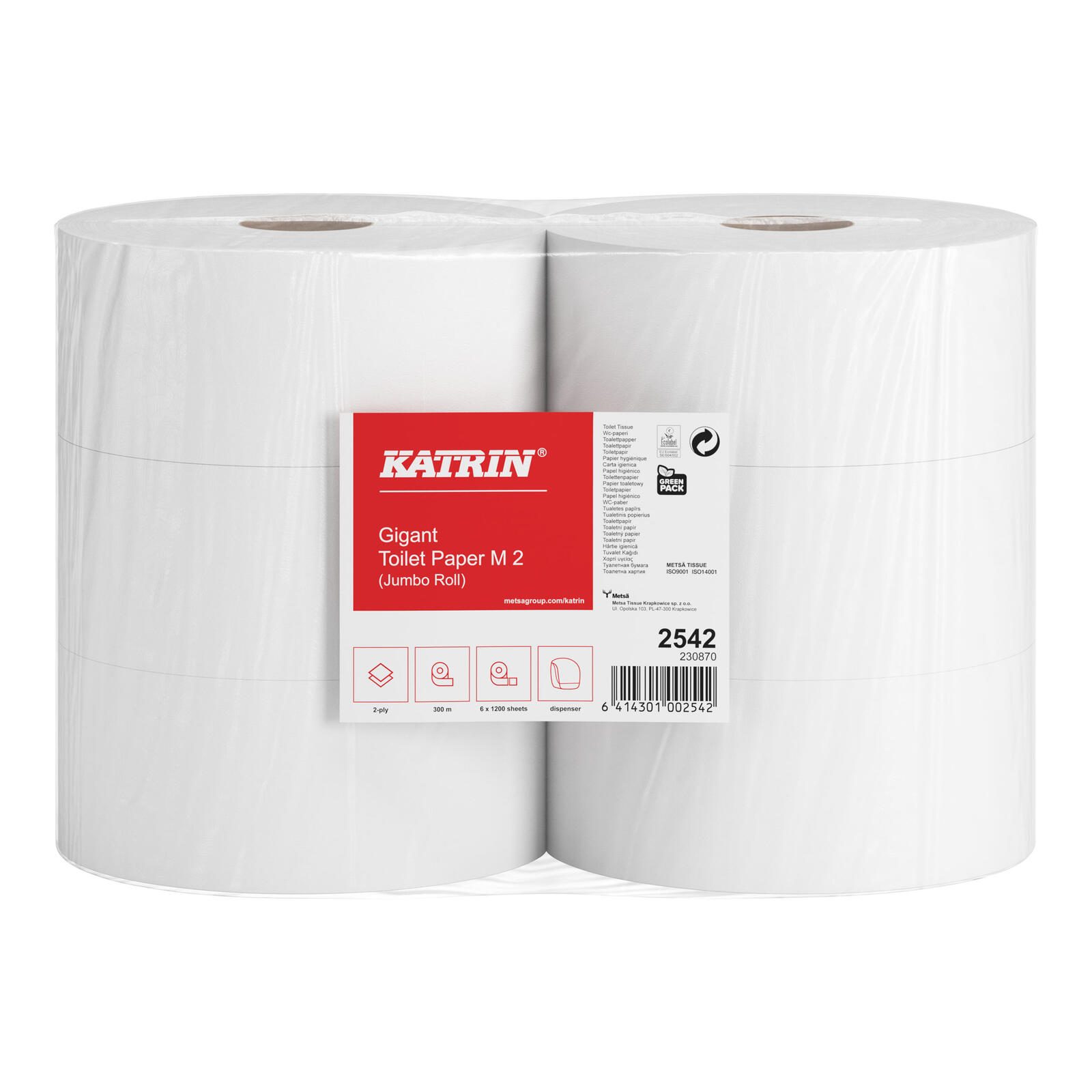 KATRIN Jumbo-Toilettenpapier 2-lagig