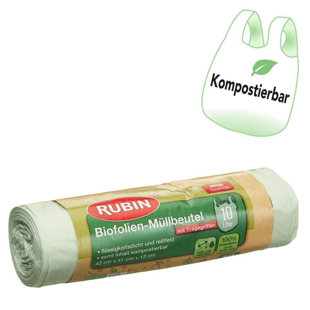 RUBIN Biomüllbeutel 10,0 l hellgrün