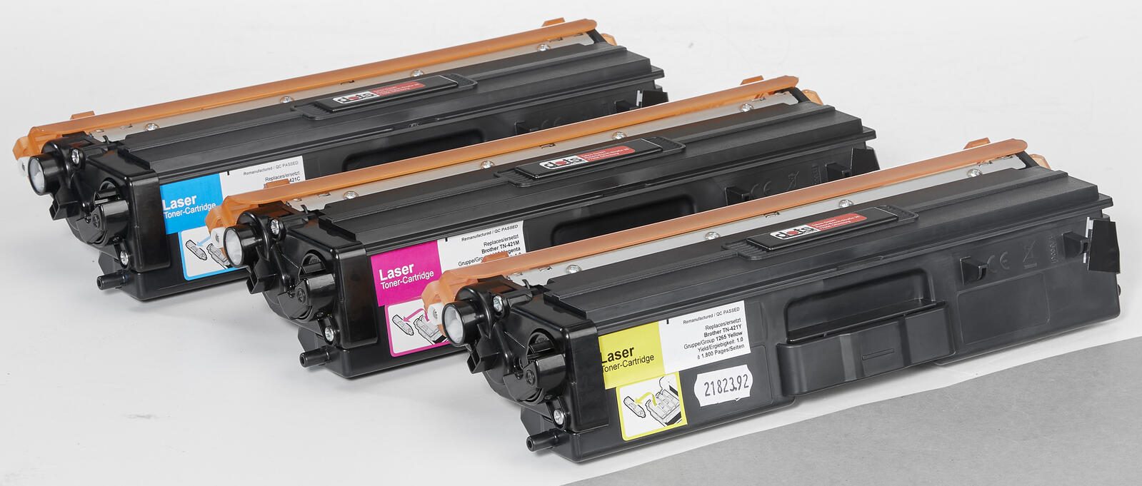 dots Toner kompatibel zu brother TN-421C/M/Y, 3er-Set cyan, magenta, gelb